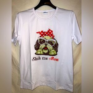 Shih Tzu Mom T-Shirt Size says XLarge on tag. Fits small or medium